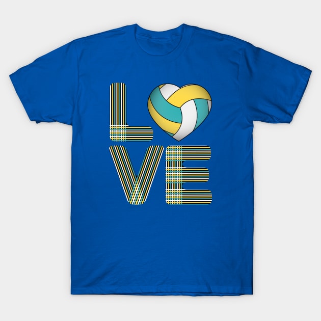 Volleyball Love T-Shirt by Designoholic